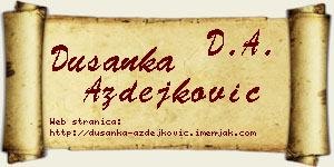 Dušanka Azdejković vizit kartica